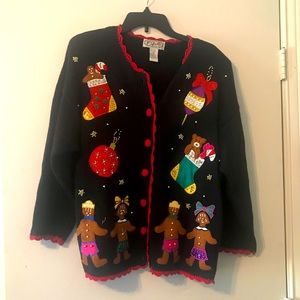 Vintage 90s P’Galli Christmas cardigan sweater